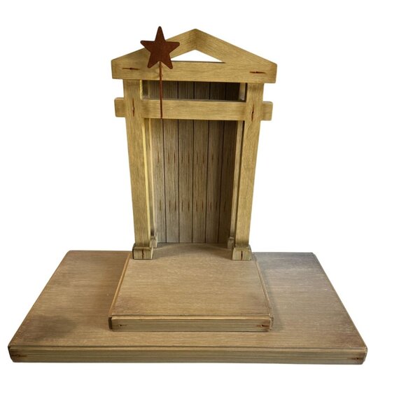 Willow Tree Crèche Nativity Stable By Susan Lordi Wood Large With Box - Picture 4 of 6